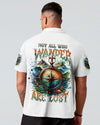 Maxcorners Not All Who Wander Are Lost Compass All Over Print LM1501