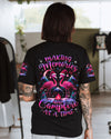 Maxcorners Making Memories One Campfire At A Time Flamingo Christmas All Over Print LM2101