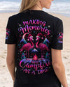 Maxcorners Making Memories One Campfire At A Time Flamingo Christmas All Over Print LM2101