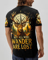 Maxcorners Not All Who Wander Are Lost Deer Compass All Over Print LM1601