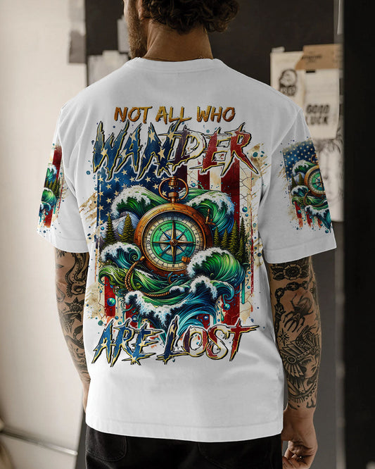 Maxcorners Not All Who Wander Are Lost Compass All Over Print LM2101