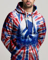 Maxcorners Bigfoot In The Forest Red White & Blue Swirl All Over Print LM1601
