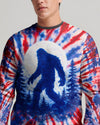 Maxcorners Bigfoot In The Forest Red White & Blue Swirl All Over Print LM1601