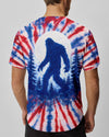 Maxcorners Bigfoot In The Forest Red White & Blue Swirl All Over Print LM1601