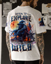 Maxcorners Born To Explore Destined To Be Wild Bigfoot Halloween All Over Print LM2101