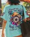 Maxcorners Smell The Sea Feel The Breeze Compass All Over Print LM1501