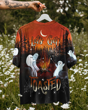 Maxcorners Let's Get Toasted Boos Halloween Hawaiian Shirt LM2101