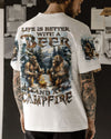 Maxcorners Life Is Better With A Beer And A Campfire Bigfoot All Over Print LM2101
