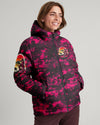 Maxcorners Pretty In Pink Hunting Camo Puffer Jacket LM1601