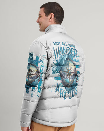 Maxcorners Not All Who Wander Are Lost Puffer Jacket LM2101