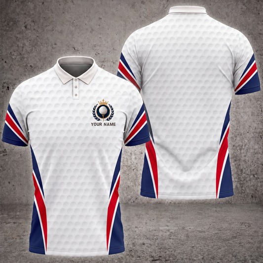 Maxcorners Royal Fairway Legacy 3D Golf Personalized Name Polo