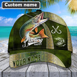 Maxcorners Custom Name Northern Pike Fishing 3D Cap