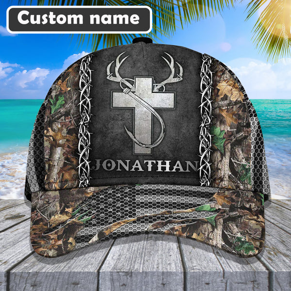 Maxcorners Custom Name Fishing 3D Mutilcolor Cap