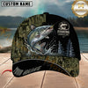Maxcorners Fishing Black Bark Camouflage Customized Name 3D Cap