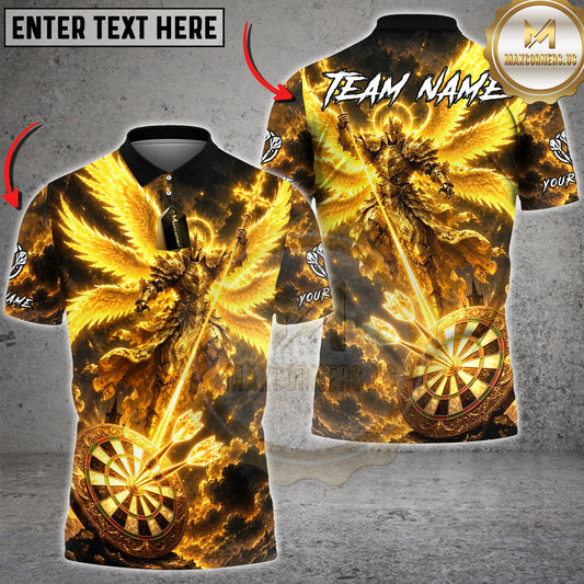 Maxcorners Dart Shirt Celestial Angel Warrior Multiple Options Personalized Name, Team Name 3D Shirt