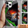 Maxcorners Fishing Grim Reaper Sunset Splash Personalized Name Phone Case  (12 Fish Species)