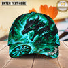 Maxcorners Darts Fire Dragon and Dartboard Personalized Name 3D Classic Cap