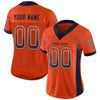 Maxcorners Custom Orange Navy-White Drift Fashion Classic Football Jersey LM2605