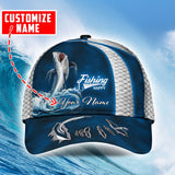 Maxcorners Custom Name Shark Fishing 3D Cap