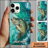 Maxcorners Fishing Teal Aqua Marble Wave Customized Name 3D Cap