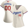 Maxcorners Custom Navy White-Gold Premium American Flag Fashion Baseball Jersey LM0210