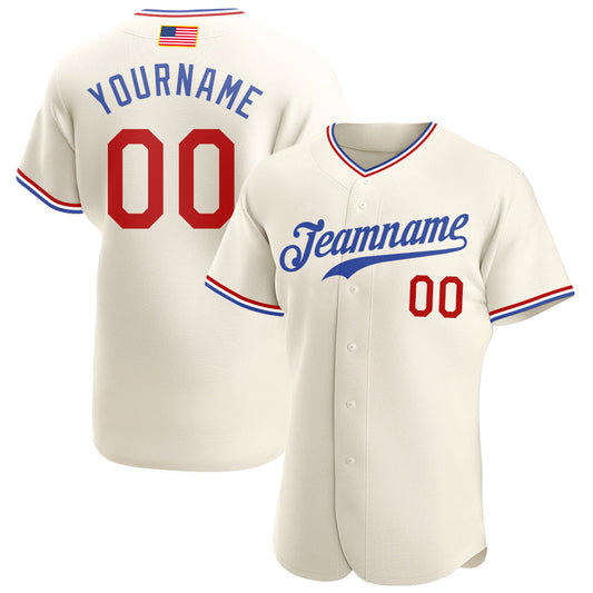 Maxcorners Custom Navy White-Gold Premium American Flag Fashion Baseball Jersey LM0210