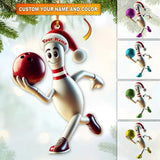 Maxcorners Custom Name Bowling Ornament, Bowling Lover Christmas Gift