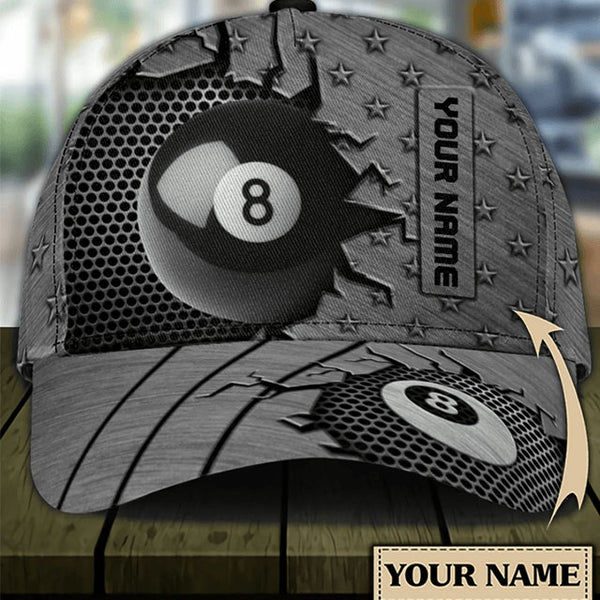 Maxcorners Billiards Technician Personalized Name 3D Cap