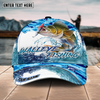 Maxcorners Fishing Blue Water Camo Pattern Sport Pattern Personalized Name 3D Cap (11 Breeds)