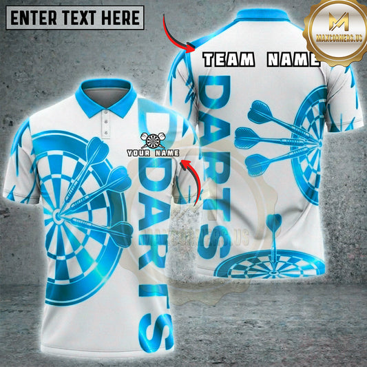 Maxcorners Darts Golden Elegant Arrow Pattern Dartboard Multiple Options Personalized Name, Team Name 3D Shirt