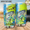 Maxcorners Fishing Tumbler Lime Yellow Abstract Camouflage Design Personalized Name Tumbler (13 Species)