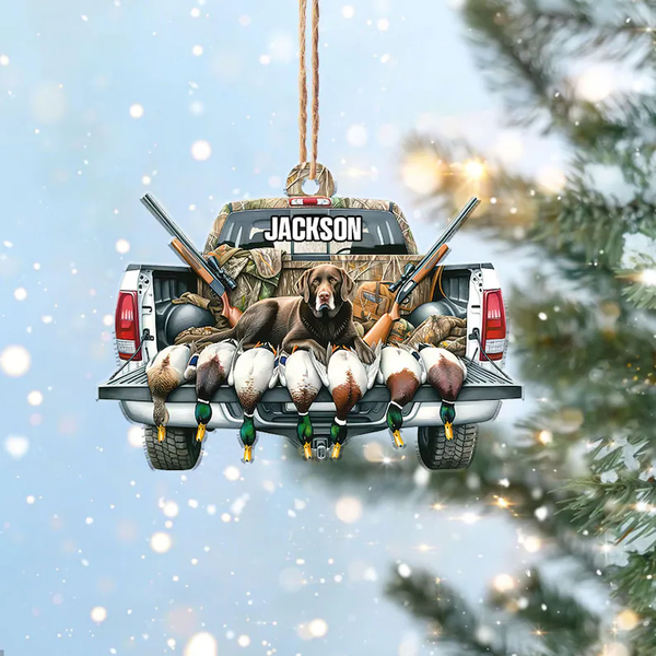 Maxcorners Duck Hunting Christmas Ornament