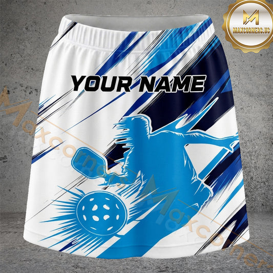 Maxcorners Pickleball Blue Eagle Sports Splash Personalized 3D Skort, Skirts With Shorts