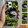 Maxcorners Fishing Neon Green Water Splash Personalized Name Phone Case  (12 Fish Species)