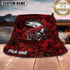 Maxcorners Fishing Epic Sunset Fishing Skull Design Personalized Name 3D Bucket Hat (13 Fish Species)