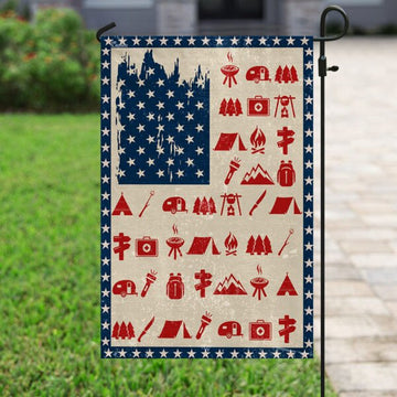 Maxcorners Camping Happy American US Flag VT24