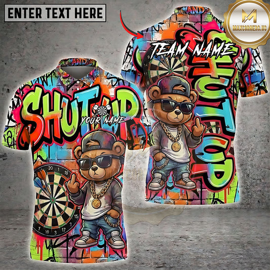 Maxcorners Darts Shut Up Cool Kid Graffiti Multiple Options Personalized Name, Team Name 3D Shirt
