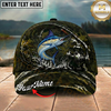 Maxcorners Fishing Camouflage Water Splash Rod Reel Personalized 3D Cap (12 Fish Species)