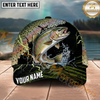 Maxcorners Fishing Gold Scale Lightning Splash Personalized Name 3D Cap (12 Fish Species)
