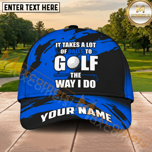 Maxcorners Golf Blue Funny Quote Personalized Cap