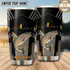 Maxcorners Fishing Tumbler Black Gold Heartbeat Angler Design Personalized Name Tumbler (13 Species)