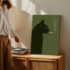 Maxcorners Black Cat Smoking Canvas Funny Retro Cat Wall Art3 LM2611