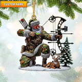 Maxcorners Custom Name Deer Hunter Ornament, Hunting Lover Christmas Gift
