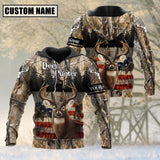 Maxcorners Custom Name Deer Hunting Shirt 3D All Over Printed Clothes