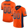 Maxcorners Custom Orange Navy-White Drift Fashion Football Jersey LM2605