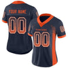 Maxcorners Custom Navy Orange-White Drift Fashion Football Jersey LM2605