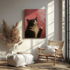 Maxcorners Smoking Cat Canvas Funny Retro Cat Wall Art LM2611
