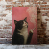 Maxcorners Smoking Cat Canvas Funny Retro Cat Wall Art LM2611