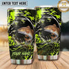 Maxcorners Fishing Tumbler Acid Green Graffiti Swirl Design Personalized Name Tumbler (13 Species)