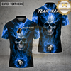 Maxcorners Billiards Shirt Skull 8 Ball Fire Multioptions Personalized Name, Team Name Unisex 3D Shirt